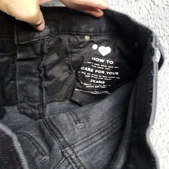 Madewell Jeans Womens 27 Black Stretch Mid Rise Cali Demi Boot - Picture 10 of 13